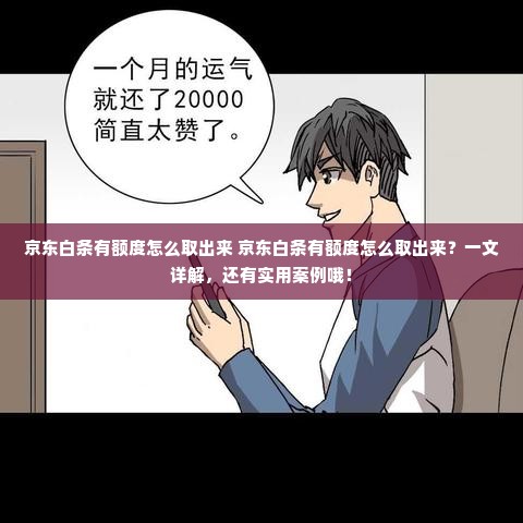 京东白条有额度怎么取出来 京东白条有额度怎么取出来？一文详解，还有实用案例哦！