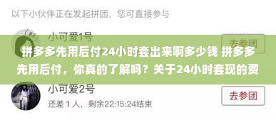 拼多多先用后付24小时套出来啊多少钱 拼多多先用后付，你真的了解吗？关于24小时套现的费用揭秘