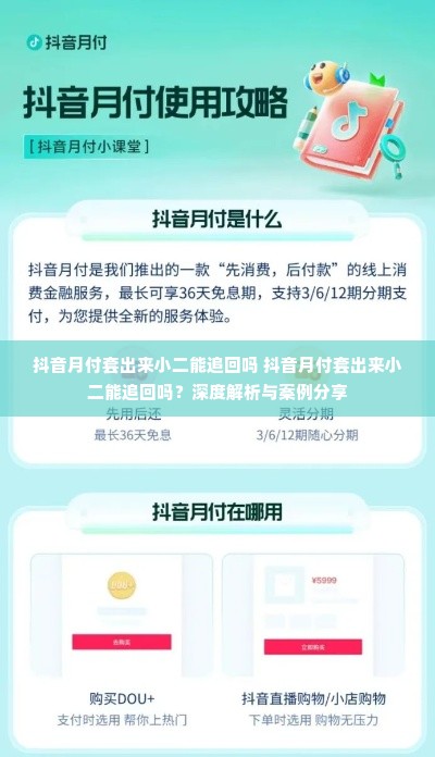 抖音月付套出来小二能追回吗 抖音月付套出来小二能追回吗？深度解析与案例分享