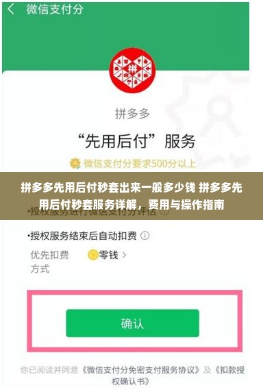 拼多多先用后付秒套出来一般多少钱 拼多多先用后付秒套服务详解，费用与操作指南