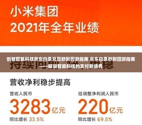 创新智能科技京东白条兑现秒到回款指南 京东白条秒到回款指南——解锁智能科技的支付新境界