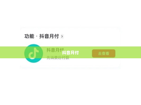 抖音月付怎么取出钱来 抖音月付怎么取出钱来