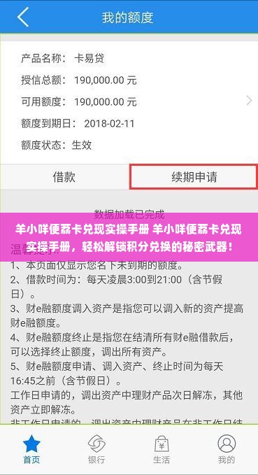 羊小咩便荔卡兑现实操手册 羊小咩便荔卡兑现实操手册，轻松解锁积分兑换的秘密武器！