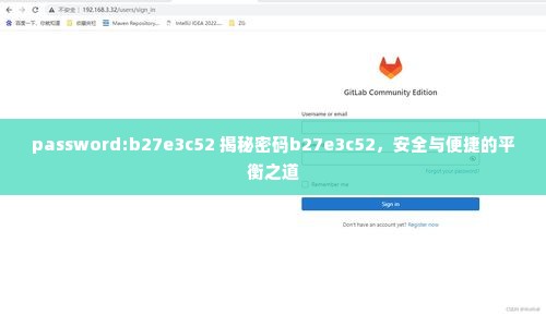password:b27e3c52 揭秘密码b27e3c52，安全与便捷的平衡之道