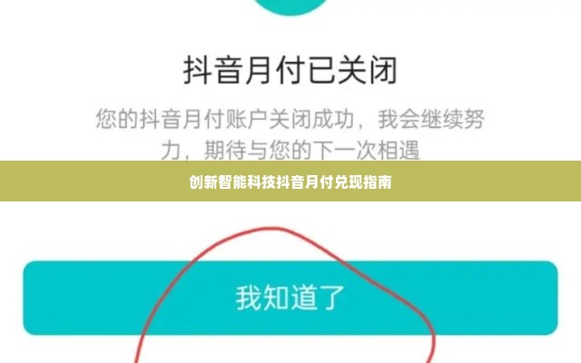 创新智能科技抖音月付兑现秒到回款指南 创新智能科技抖音月付兑现秒到回款指南