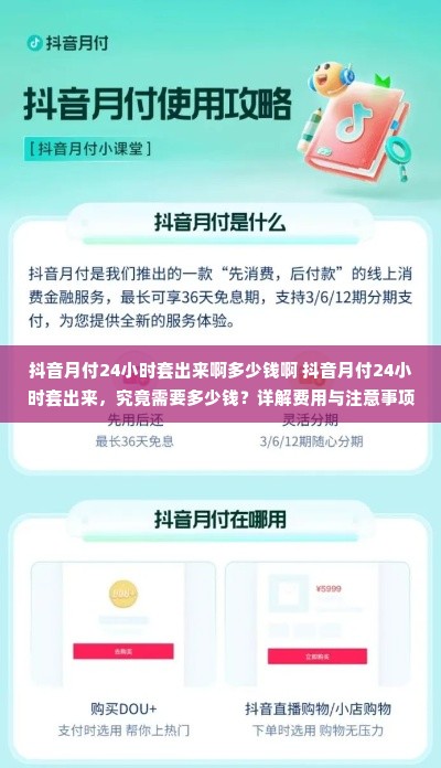 抖音月付24小时套出来啊多少钱啊 抖音月付24小时套出来，究竟需要多少钱？详解费用与注意事项