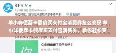 羊小咩便荔卡额度买支付宝消费券怎么变现 羊小咩便荔卡额度买支付宝消费券，教你轻松变现攻略！