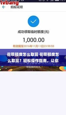 花呗额度怎么取现 花呗额度怎么取现？轻松操作指南，让你钱袋子鼓起来！