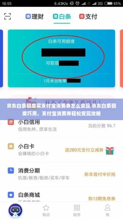 京东白条额度买支付宝消费券怎么变现 京东白条额度巧用，支付宝消费券轻松变现攻略