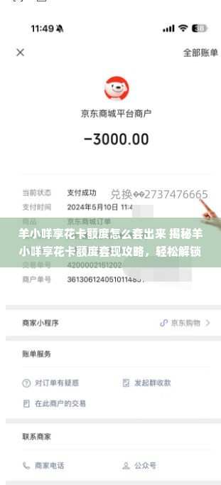 羊小咩享花卡额度怎么套出来 揭秘羊小咩享花卡额度套现攻略，轻松解锁你的消费潜力！