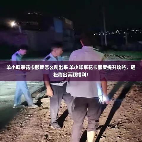 羊小咩享花卡额度怎么刷出来 羊小咩享花卡额度提升攻略，轻松刷出高额福利！