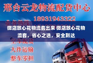 微店放心花物流套出来 微店放心花物流套，省心之选，安全到达