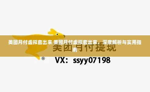 美团月付虚拟套出来 美团月付虚拟套出来，深度解析与实用指南
