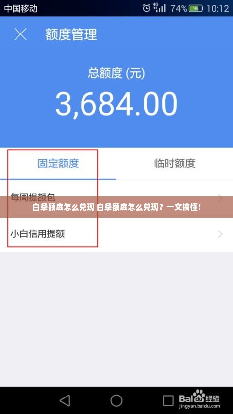 白条额度怎么兑现 白条额度怎么兑现？一文搞懂！
